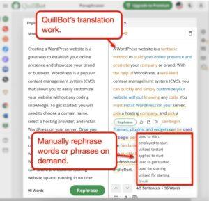 AI tools for content writing "QuillBot"