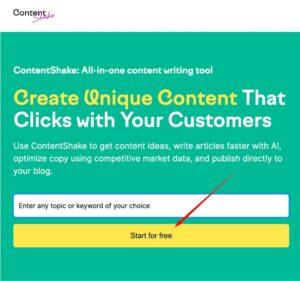 AI tools for content writing "ContentShake"