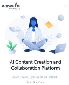 AI tools for content writing"Narrato"