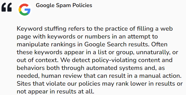 Google spam policies