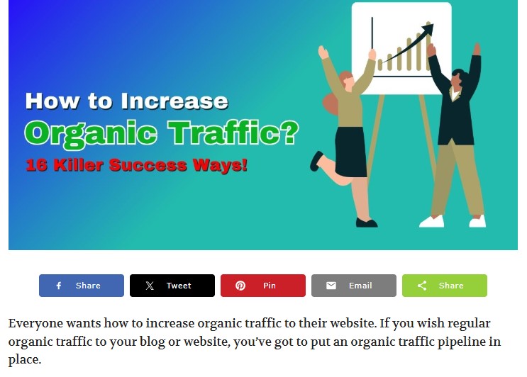 How to increase organic traffic is now a list post