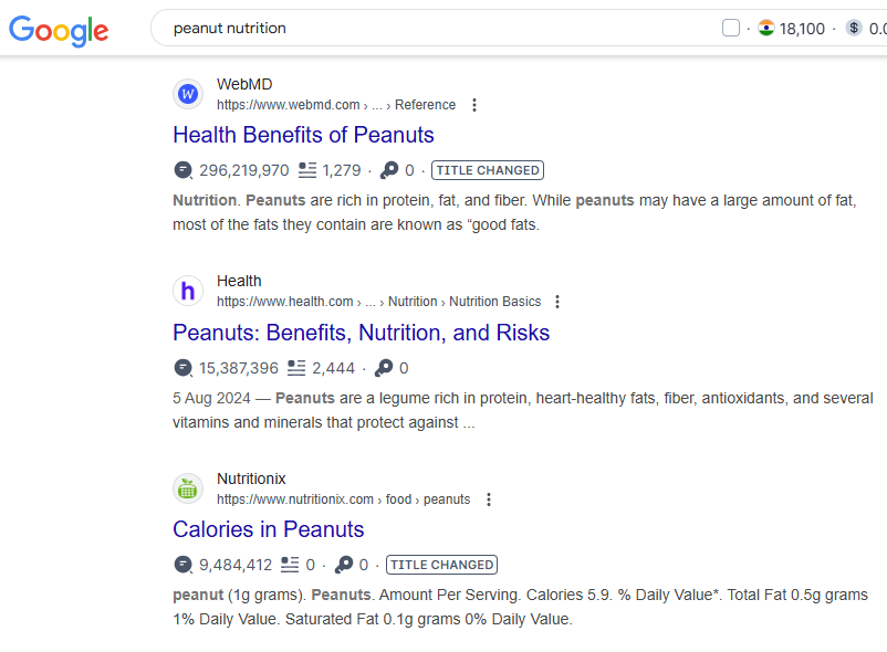 Google Search - peanut benefits