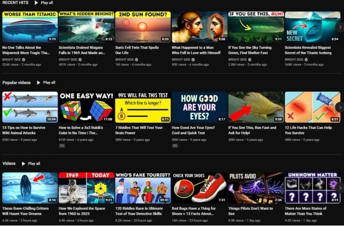 YouTube channel what is clickbait